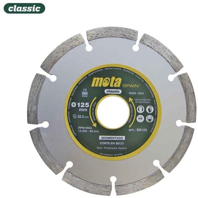 Mota - Diamant-Segmental-Lasterscheibe ø125mm ss125