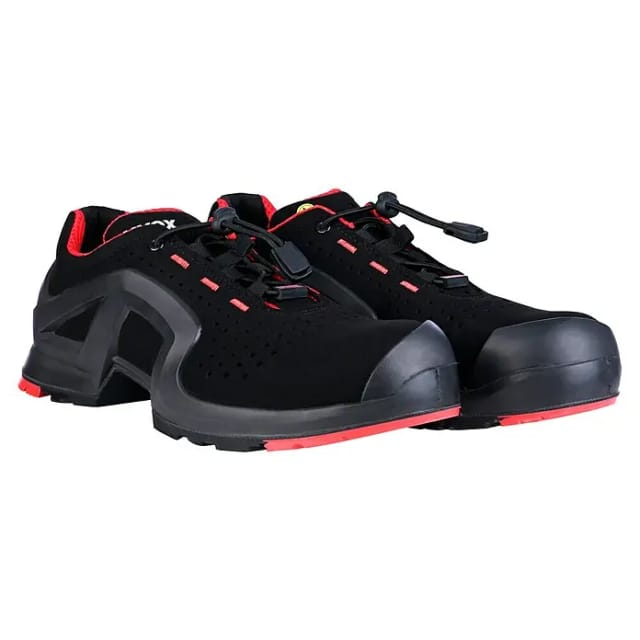 Uvex - 1 x-tended Sicherh.-Halbschuh gelocht Gr.41 W11 S1PL esd sr schwarz/rot 8519.2