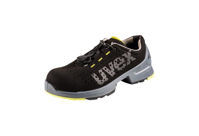 UVEX 1 Sicherheits-Halbschuh 8543 S1 ESD SR gelocht schwarz/gelb Gr. 41 W11