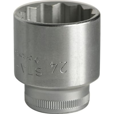 Stahlwille - 45 24 02010024 Außen-Sechskant Steckschlüsseleinsatz 24 mm 3/8' (10 mm)