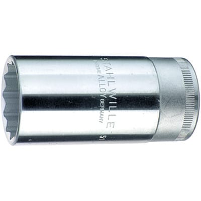 Stahlwille - 51 30 03020030 Außen-Sechskant Steckschlüsseleinsatz 30 mm 1/2' (12.5 mm)