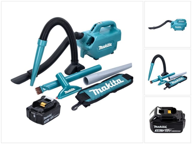 Dcl 184 F1 Akku Staubsauger 18 v 54 mbar 0,5 l + 1x Akku 3,0 Ah - ohne Ladegerät - Makita