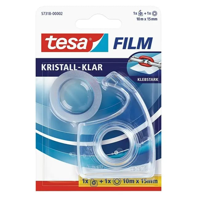 Tesa - 57318-00002-04 film kristall-klar Transparent (l x b) 10 m x 15 mm 1 St.