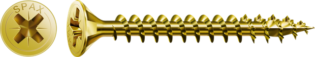 Spax - Universalschraube 4 x 20 mm Senkkopf Kreuzschlitz z Vollgewinde 4CUT yellox A2L 200 Stk