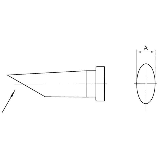 Weller - lt-cc Lötspitze Rundform, lang, abgeschrägt Spitzen-Größe 3.2 mm Inhalt 1 St.