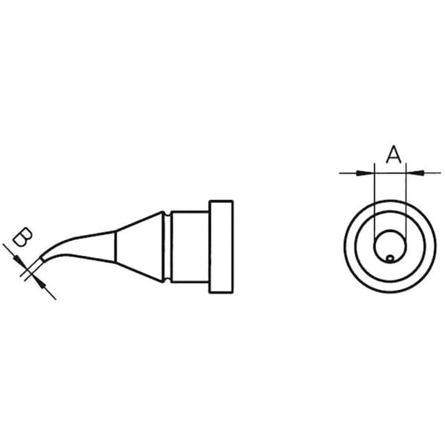 Weller - LT-1X Lötspitze Rundform, gebogen Spitzen-Größe 0.4 mm Inhalt 1 St.