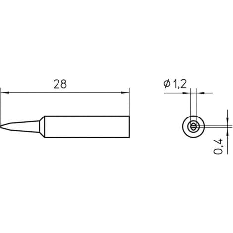Weller - xnt k Lötspitze Meißelform Spitzen-Größe 1.2 mm Inhalt 1 St.