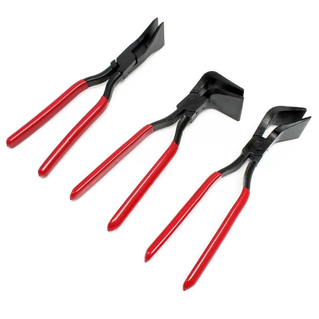 Falzzangen Set 3 teilig, 3x Abkantzange 0° 45° 90° Maulbreite 55 mm für Dachdecker, Klempner, Blechzangen für die Blechbearbeitung - Wiltec
