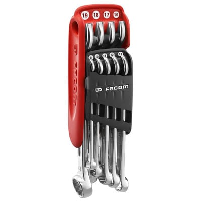 Satz von 14 Standard-Ringschlüsseln 7 bis 24 mm + Etui Facom 440.JP14