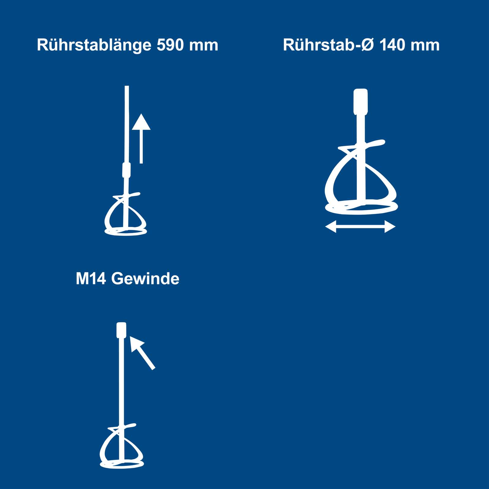 1 Ersatz Für Handrührwerk Ø140 Putz Farbe Scheppach Pm1600 Bild 2