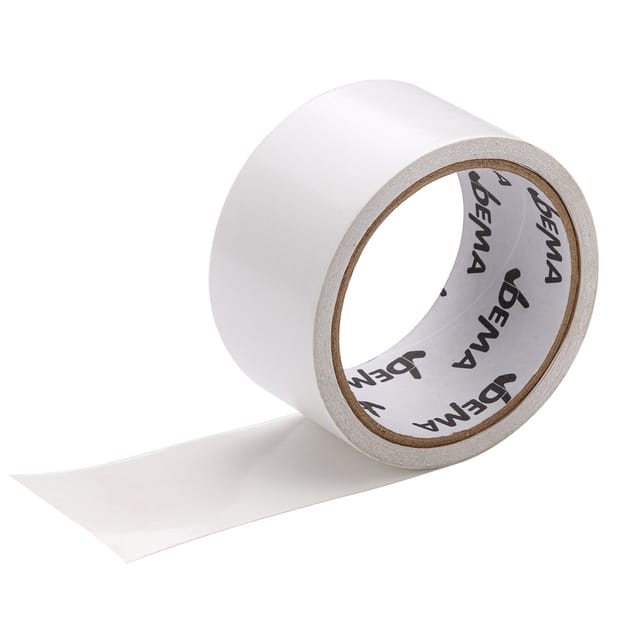 Dema - Doppelseitiges Klebeband Abklebeband Tape 50 mm x 10 m weiß universal