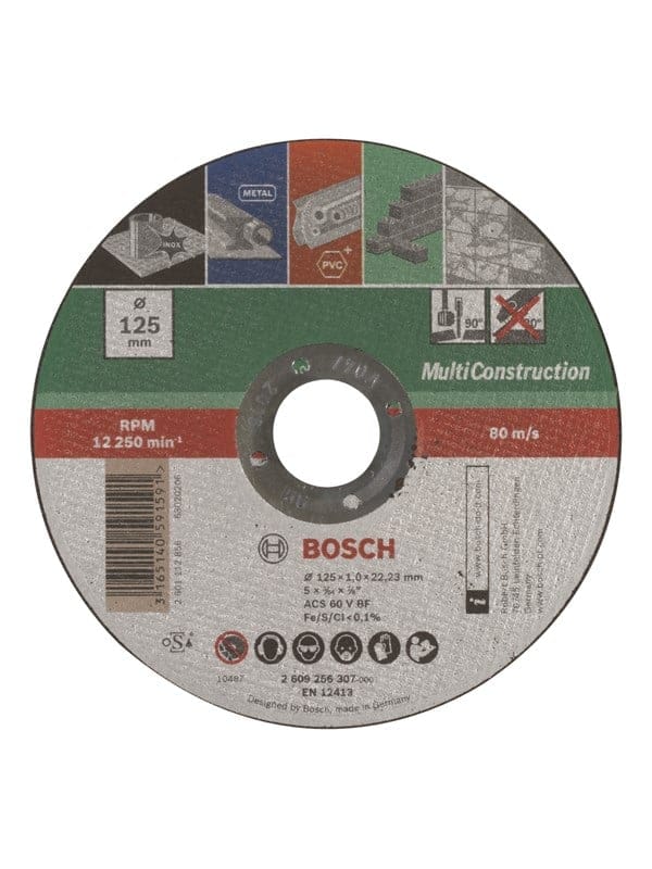 Bosch Accessories ACS 60 V BF 2609256307 Trennscheibe gerade 125 mm 1 St. Metall, Stein, Beton