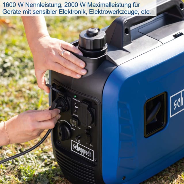 Scheppach - Inverter Stromerzeuger SG2500i 4-Takt Generator Notstromaggregat 2000W