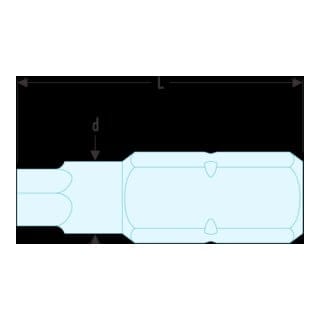 Schraubbit für Facom metrische Innensechskantschrauben - Standardserie 1 - lg 25mm ø 6 - EH.105