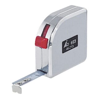 Rollbandmaß, weiß, in Metallgehäuse, 2 m - BMI