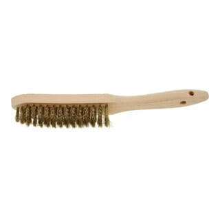 Lessmann ® - Lessmann Draht-Handbürste Messingdraht gewellt 0,25 mm, Anzahl Besatzreihen: 4
