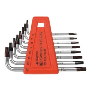 Pb Swiss Tools - Winkelschraubendreher-Satz, für Torx, verchromt, 8-teilig