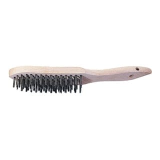 Lessmann ® - Lessmann Draht-Handbürste Stahldraht glatt 0,35 mm, Anzahl Besatzreihen: 6
