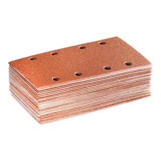 Starcke Schleifpapier-Set 50-teilig Lochung 8fach, Körnung: 400, (L x B: 185 x 93 mm) 50 Stk