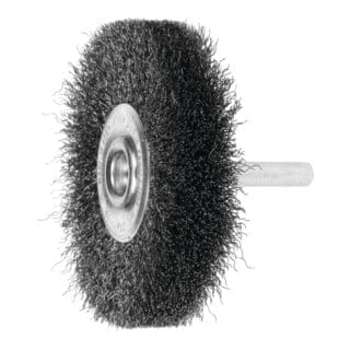 Lessmann ® - Lessmann Schaft-Rundbürste Stahldraht 0,20 mm, Bürsten-⌀xBesatzbreite: 70X16 mm