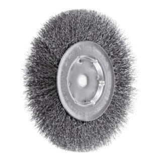 Lessmann ® - Lessmann Einreihige Rundbürste Stahldraht 0,30 mm, Bürsten-⌀xBürstenbreite: 150X14 mm