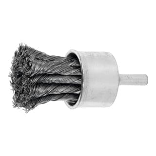 Lessmann ® - Lessmann Gezopfte Pinselbürste Stahldraht, Bürsten-⌀xBorstenstärke: 28X0,50 mm