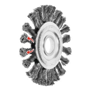 Lessmann ® - Lessmann Rundbürste Wechselzopfung, Stahldraht 0,50 mm, Bürsten-⌀xBohrungs-⌀ / Gewinde: 115X22 mm