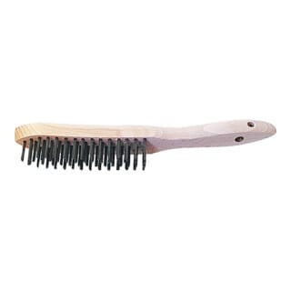 Lessmann ® - Lessmann Draht-Handbürste Stahldraht glatt 0,35 mm, Anzahl Besatzreihen: 4