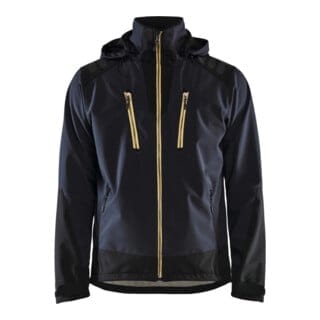Blaklader - Blakläder Softshell Jacke, dunkelblau / gelb, Unisex-Größe: 2XL