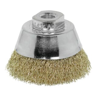Lessmann ® - Lessmann Topfbürste Stahldraht, vermessingt 0,30 mm, Bürsten-⌀ 60 mm