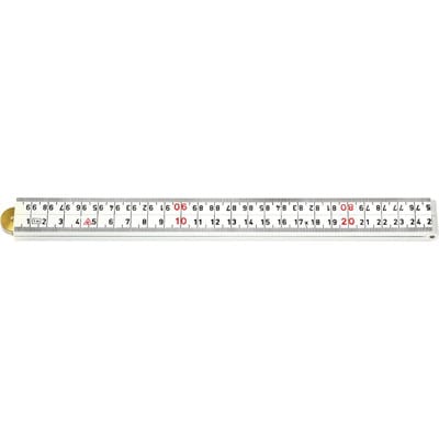 Gliedermaßstab Kunststoff 1mx13mm weiß 4Glieder - Hultafors