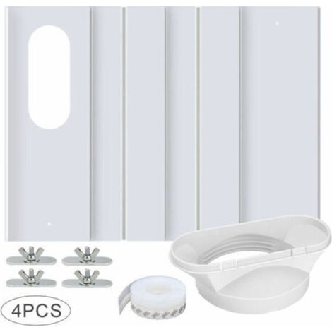 Tragbares Klimaanlagen-fensterset – Verstärkte Pvc-platte – Verstellbar Von 43 Bis 140 Cm – Inklusive Dichtung – Einfache Installation – Enlenk