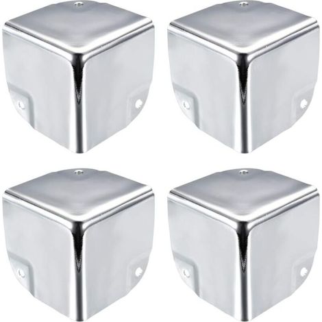 Eckenschützer Aus Metall Für Schachteln, 50 X 50 X 50 Mm Kantenschutz, Silberfarben, 4er-set, Für Tisch- Und Schreibtischecken.