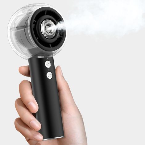 Tragbarer Handventilator Mit Sprühnebelfunktion, Leistungsstarker Mini-usb-ventilator, Turbomotor, 4000-mah-akku, 4 Geschwindigkeitsstufen, Ideal Für Reisen Und Outdoor-aktivitäten, Sommergeschenk Für