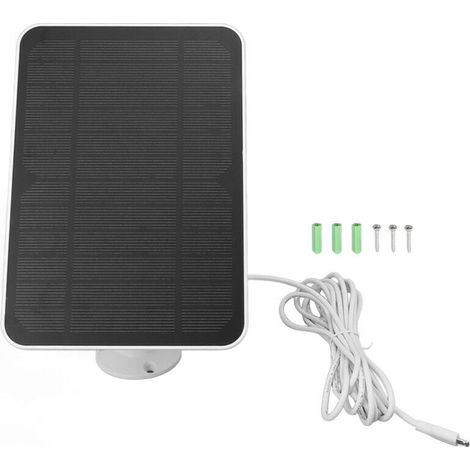 4-w-5-v-solarpanel Für Arlo Blink Sicherheitskamera-ring, Ip65 Wasserdichtes Solarladegerät Mit 360° Verstellbarer Halterung, Weiß