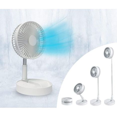 Faltbarer Und Kühler Mini-ventilator Mit Akku – Leistungsstarker Usb-ventilator Mit 10 Stunden Akkulaufzeit – Flexibler Stand- Und Tischventilator – Ausziehbar Bis Zu 1 M Höhe