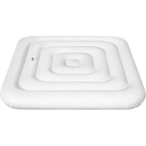 135 Cm Quadratische, Aufblasbare Whirlpoolabdeckung – Dickes, Wetterfestes Pvc – Schnellaufblasventil – Wärmeisolierung – Enlenk