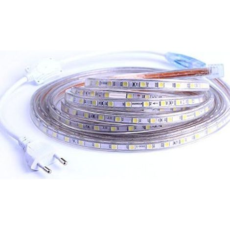 Led-streifen, 2 M Led-streifen, 220 V Beleuchteter Led-streifen, 5050 Ip65 Wasserdichter Led-streifen, Warmweiß (2)