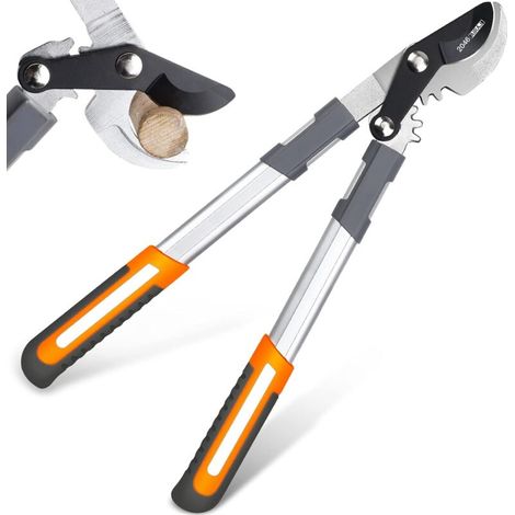50 Cm Astschere – Doppelgetriebe – Schneidet Äste Bis Zu 3 Cm Durchmesser – Antihaft-sk5-klinge – Ergonomischer Aluminiumgriff