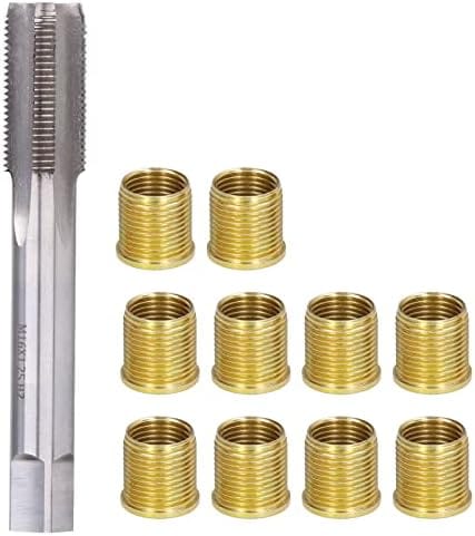 BEBUSINGOTO M16x1,25 Gewindereparaturwerkzeug: Gewindebohrer + 10 Stück M14x1,25 Gewindeeinsätze für Zündkerzen