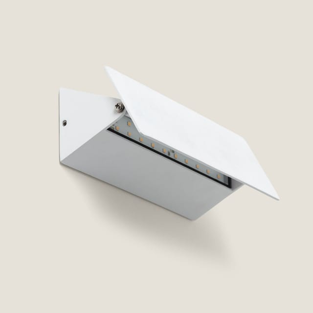 Led Wandleuchte Aluminium Außen Lars Weiß Wählbar (warm-neutral) 2700k - 3300k - 4000k ↑6 Cm