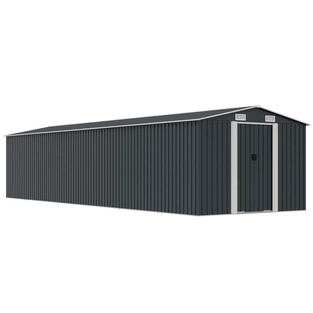 Gerätehaus Anthrazit 257x990x181 Cm Verzinkter Stahl