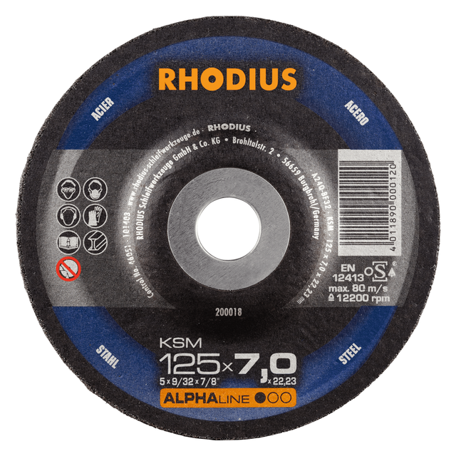 Ksm, 25 Stück, 115 x 7,0 mm, Schruppscheibe - Rhodius