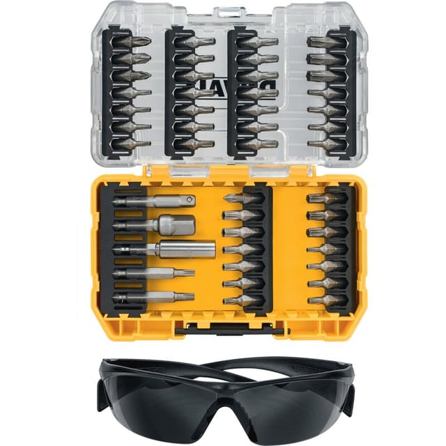 Bit-Set 47-tlg. im Tough Case inkl. Sicherheitsbrille - Dewalt