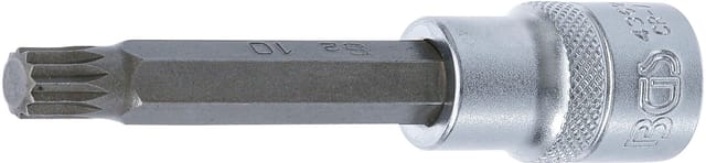 Bit-Einsatz Länge 100 mm Antrieb Innenvierkant 12,5 mm (1/2') Innenvielzahn (für xzn) M10