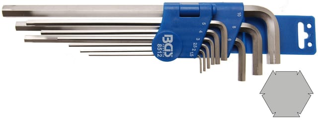 BGS Spezial-Winkelschlüssel-Satz Innensechskant 1,5 - 10 mm 9tlg. - 8512
