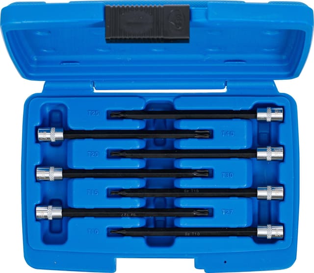 Bgs Technic - Bit-Einsatz-Sortiment Antrieb Innenvierkant 6,3 mm (1/4') T-Profil (für Torx) mit Kugelkopf T10 - T40 7-tlg.