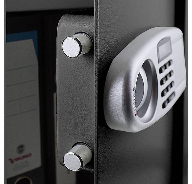 Bituxx - Tresor Wandtresor Möbeltresor Safe Aktentresor Geldschrank Maße(B/H/T): 350 mm x 520 mm x 360 mm - Türstärke: 4 mm schwarz