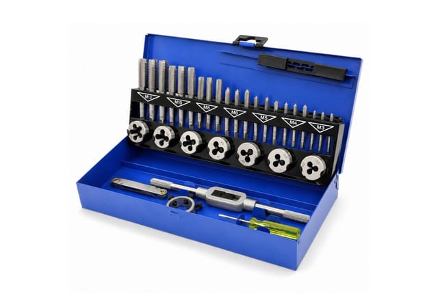 Bituxx - 32tlg Gewindeschneid Satz M3-M12 Gewindeschneider Gewindebohrer M3 M4 M5 M6 M8 M10 M12 Vorder- Mitten- Fertigschneider