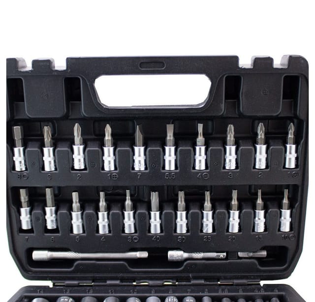Bituxx - Werkzeugkoffer 53 tlg Knarrenkasten Ratschenkasten Nusskasten Stecknuss 1/4' Ratschen Set inkl. Nüsse und Adapter